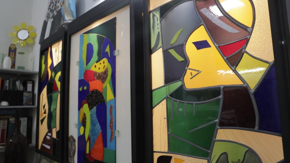 Husseini had hoped to retire after decades of designing colourful windows, but now she is overwhelmed with requests after a massive explosion ripped through Beirut on August 4. She is one of several artists slowly starting to restore the artworks devastated in disaster. ANWAR AMRO / AFP