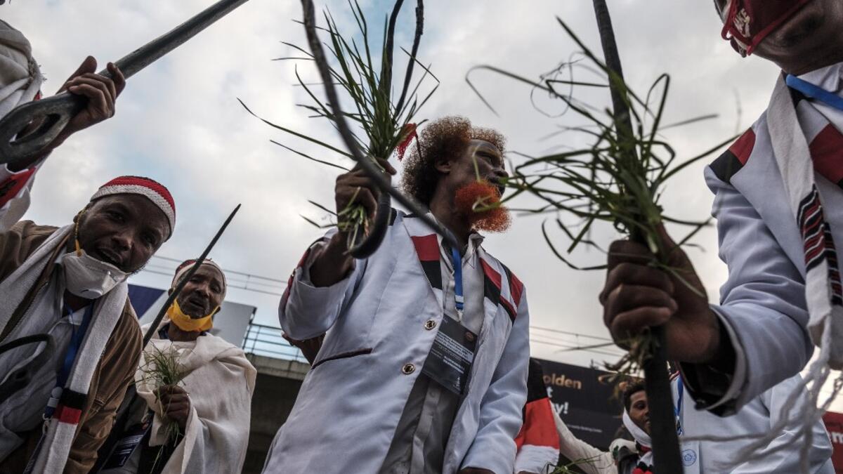 Members of Ethiopia's largest ethnic group gathered under heavy security in Addis Ababa for a scaled-back version of their annual thanksgiving festival against a backdrop of unrest and political division. EDUARDO SOTERAS / AFP