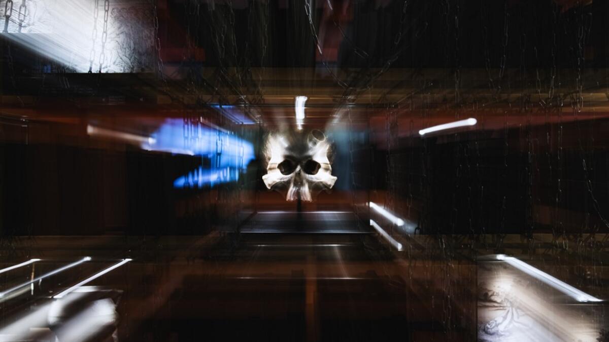 The Trepanned Skull is displayed at the HEX!, a museum of Witch Hunt, on October 1, 2020 in Ribe, Denmark. Located in the home of a former witch hunter, the Hex! Museum of Witch Hunt sheds light on how a fear of witches led to persecutions that swept across Denmark and Europe in the 16th and 17th centuries. Jonathan NACKSTRAND / AFP