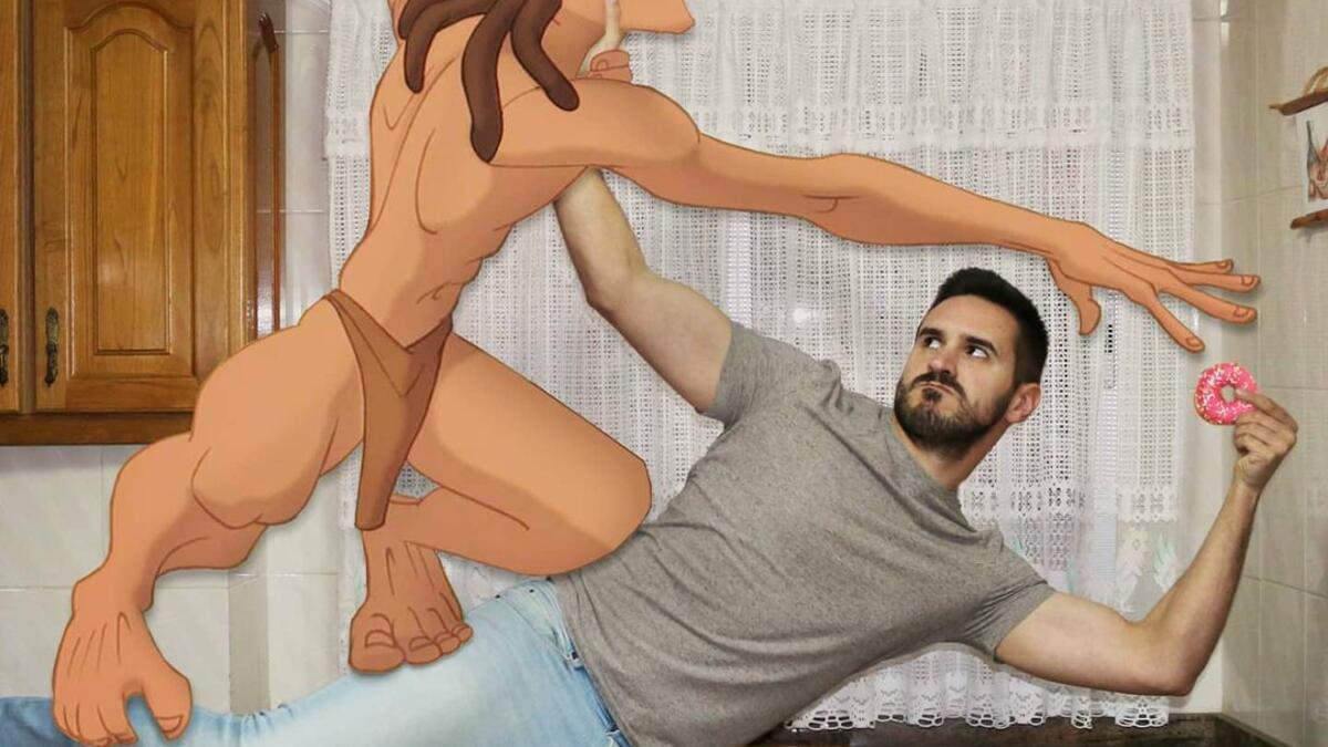 Artist Samuel MB pictures his life with Disney Charachters. (Instagram/ Samuel MB)