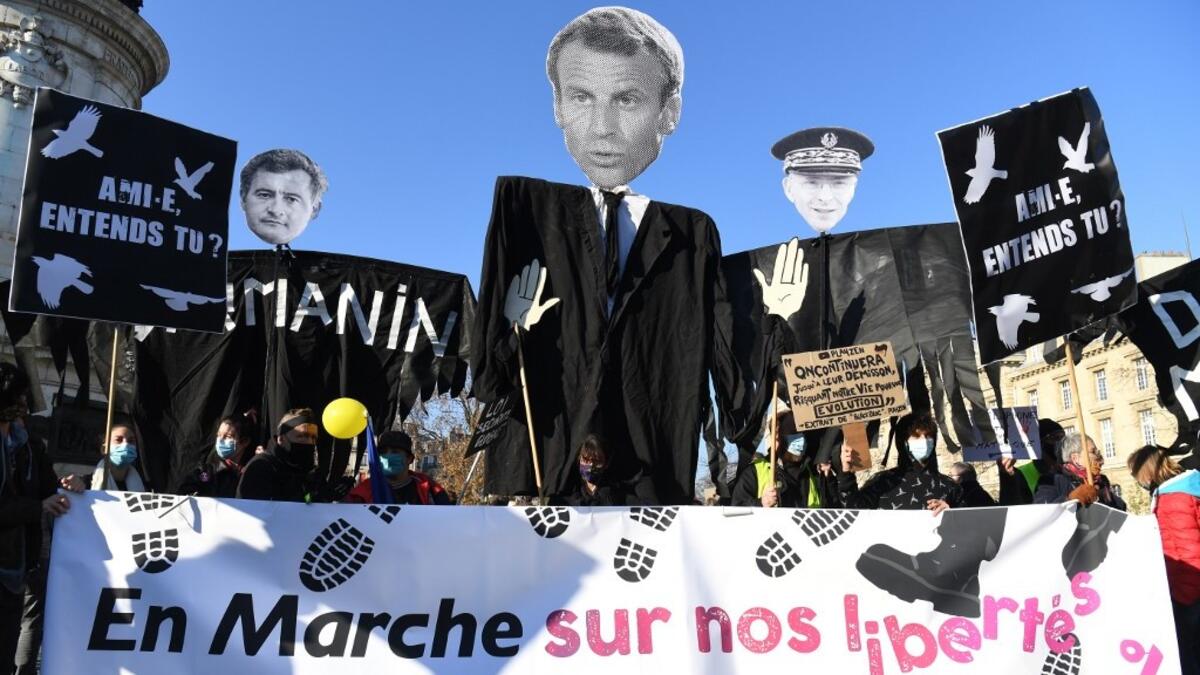 Dozens of rallies are planned Saturday, November 28, against a new French law that would restrict sharing images of police, only days after the country was shaken by footage showing officers beating and racially abusing a black man. (AFP/File)