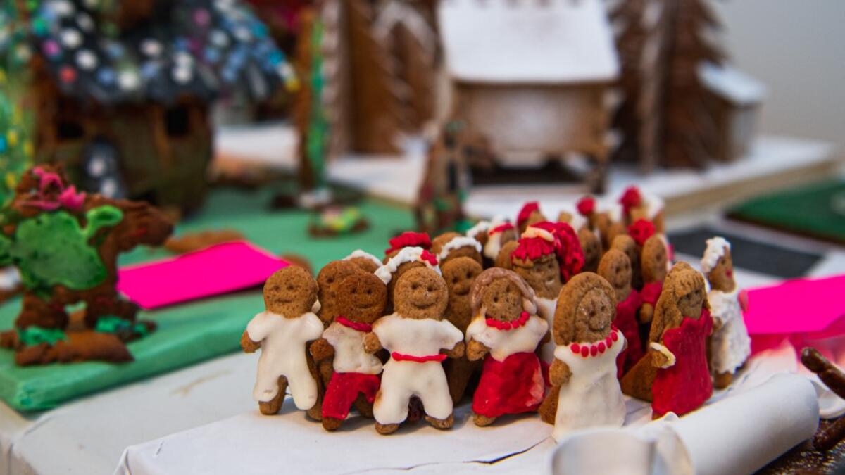 A usually busy annual Christmas competition to build elaborate gingerbread houses held by Stockholm's national centre of architecture and design -- ArkDes -- is taking place virtually this year due to the Covid-19 pandemic. Jonathan NACKSTRAND / AFP