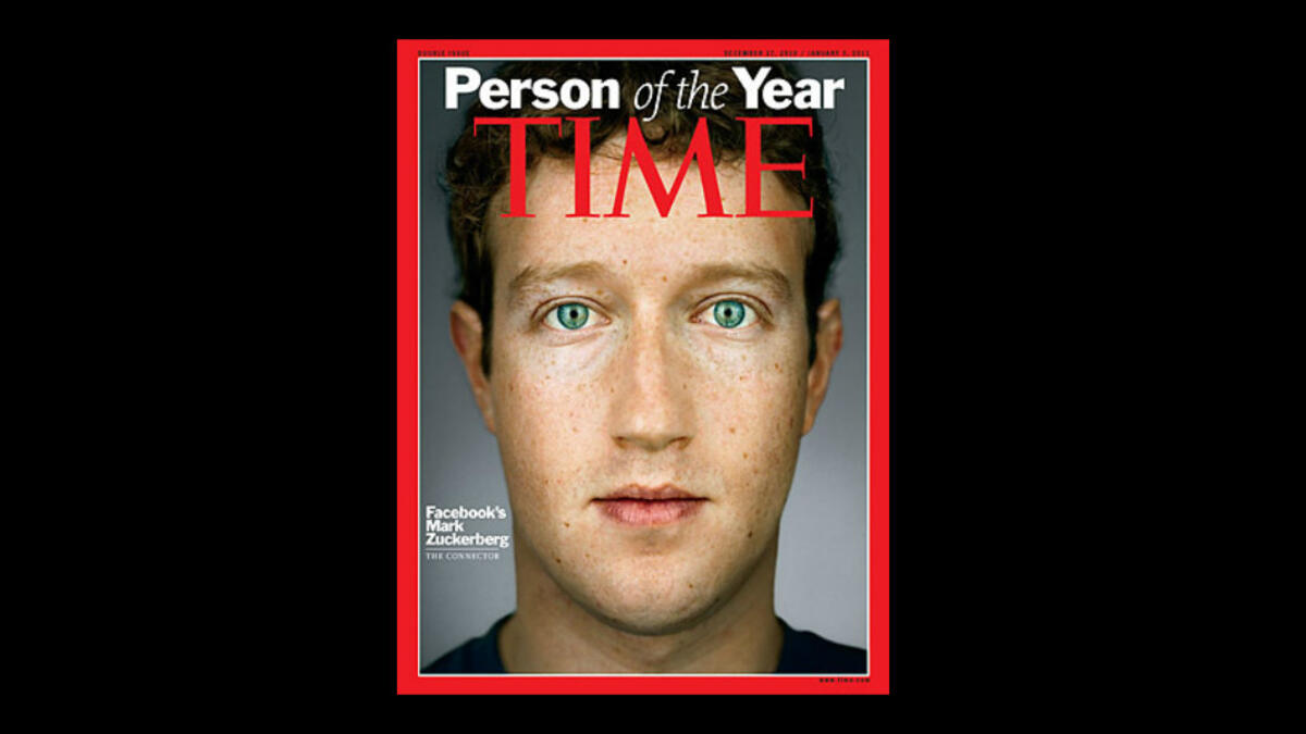 2010: مارك زوكربيرغ - ولد في 1984 - مؤسس موقع التواصل الاجتماعي "فيس بوك".