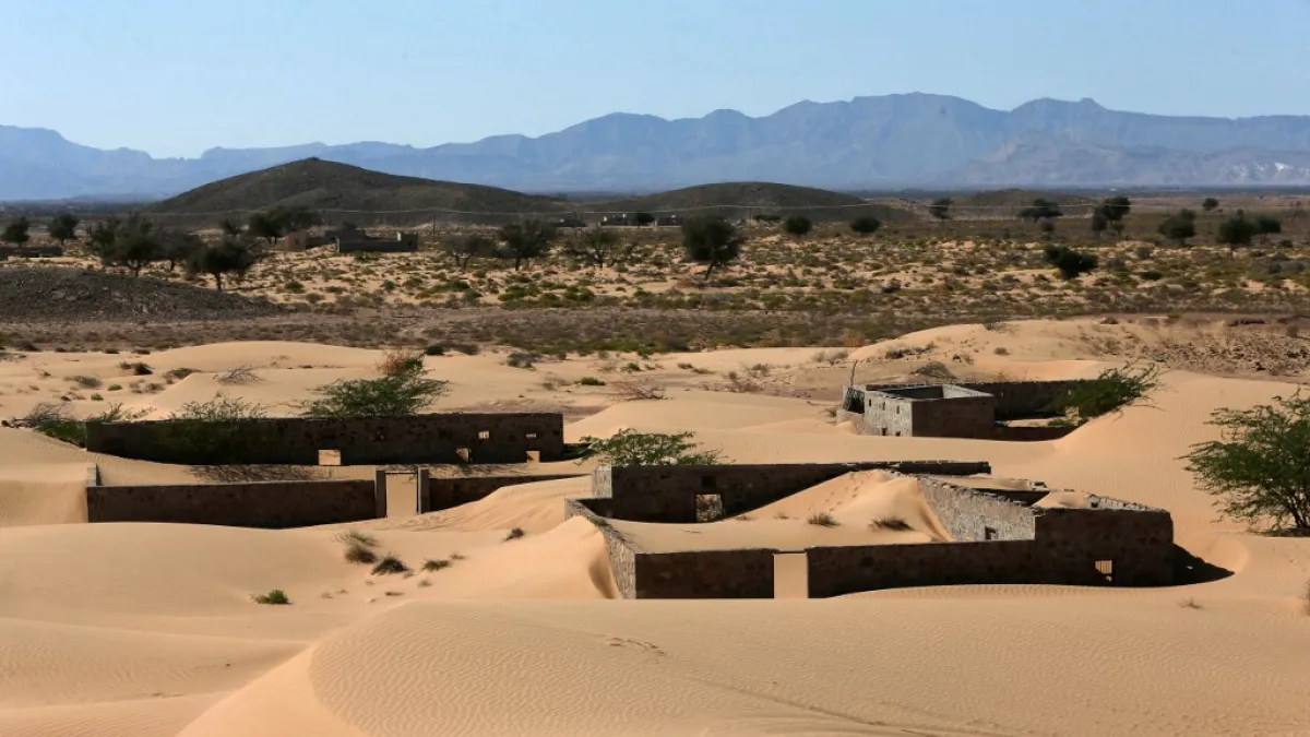 The advance of the desert is not specific to the sultanate of Oman, and experts say climate change is one of the factors propelling the phenomenon in different parts of the world.  MOHAMMED MAHJOUB / AFP