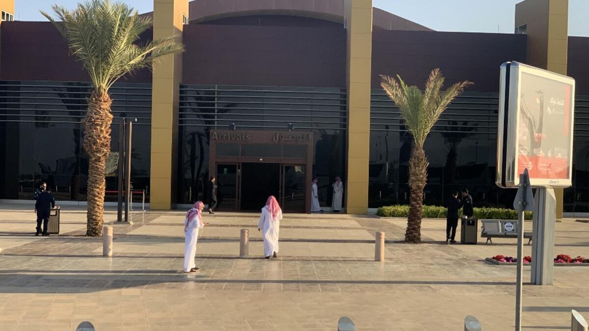 A general view taken on January 5, 2021 shows the airport in the Saudi city of Al-Ula upon the arrival of journalists and delegates to cover the Gulf Cooperation Council (GCC) summit, as the diplomatic row that has split the Gulf since 2017, pitting regional power Saudi Arabia and its allies against gas-rich Qatar, is set to thaw as leaders of the six Gulf nations meet. Fayez Nureldine / AFP