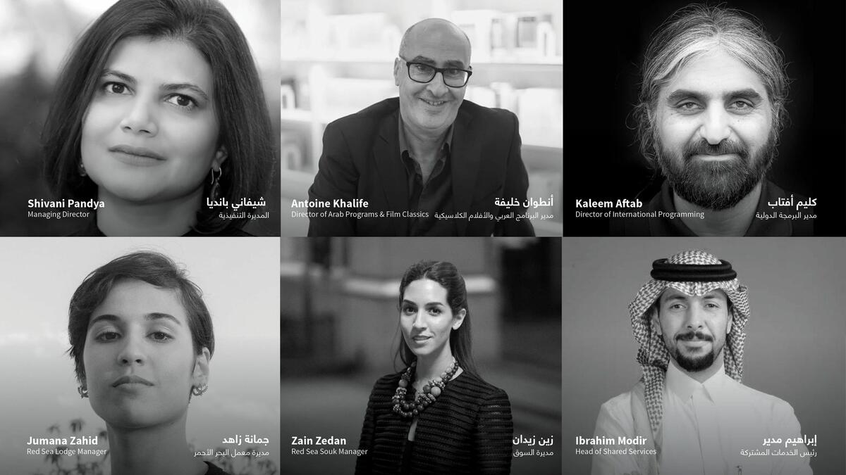 يضم المهرجان فريقًا من الخبراء والمبرمجين والسينمائيين من السعودية والعالم ومنهم المديرة التنفيذية شيفاني بانديا، ومدير البرنامج العربي والأفلام الكلاسيكية أنطوان خليفة؛ والناقد السينمائي كليم أفتاب مديرًاَ للبرمجة الدولية.