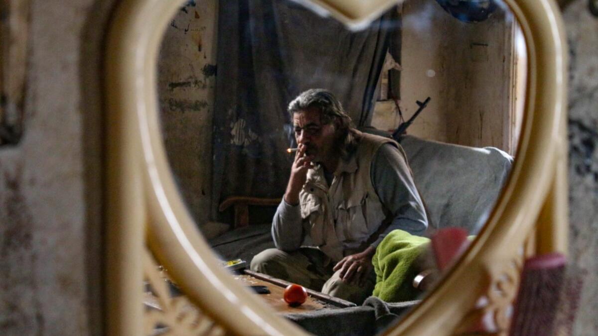 Abu Haitham, a 57-year-old rebel fighter from the Free Syrian Army's 18 March Division