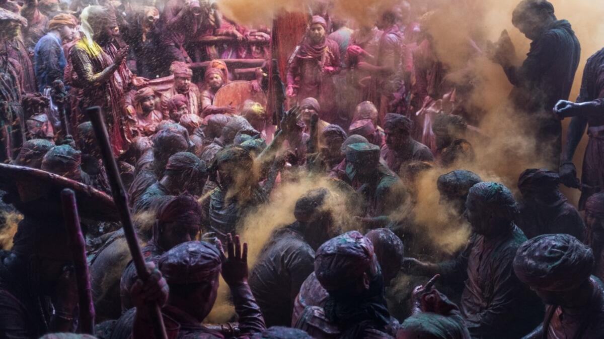 Lathmar Holi festival celebrations