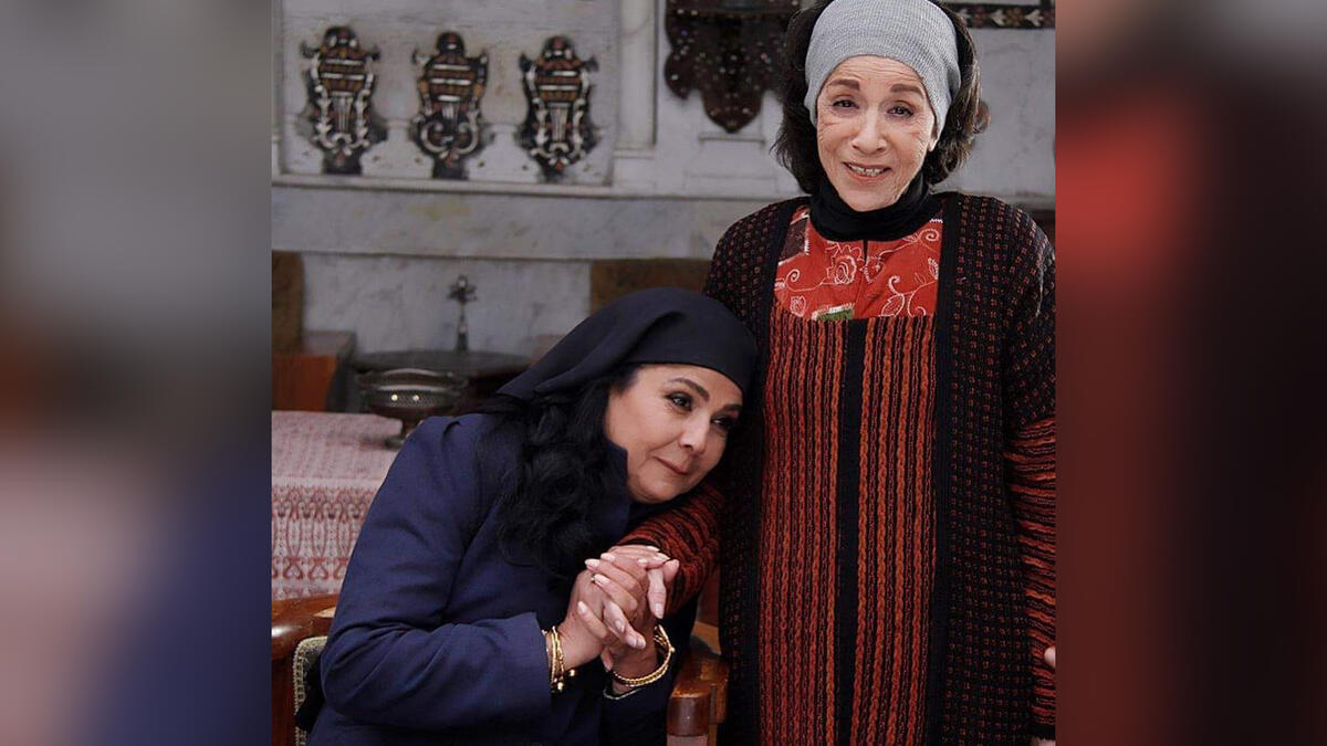 Sabah Jazairi with her sister comedian Samia Jazairi