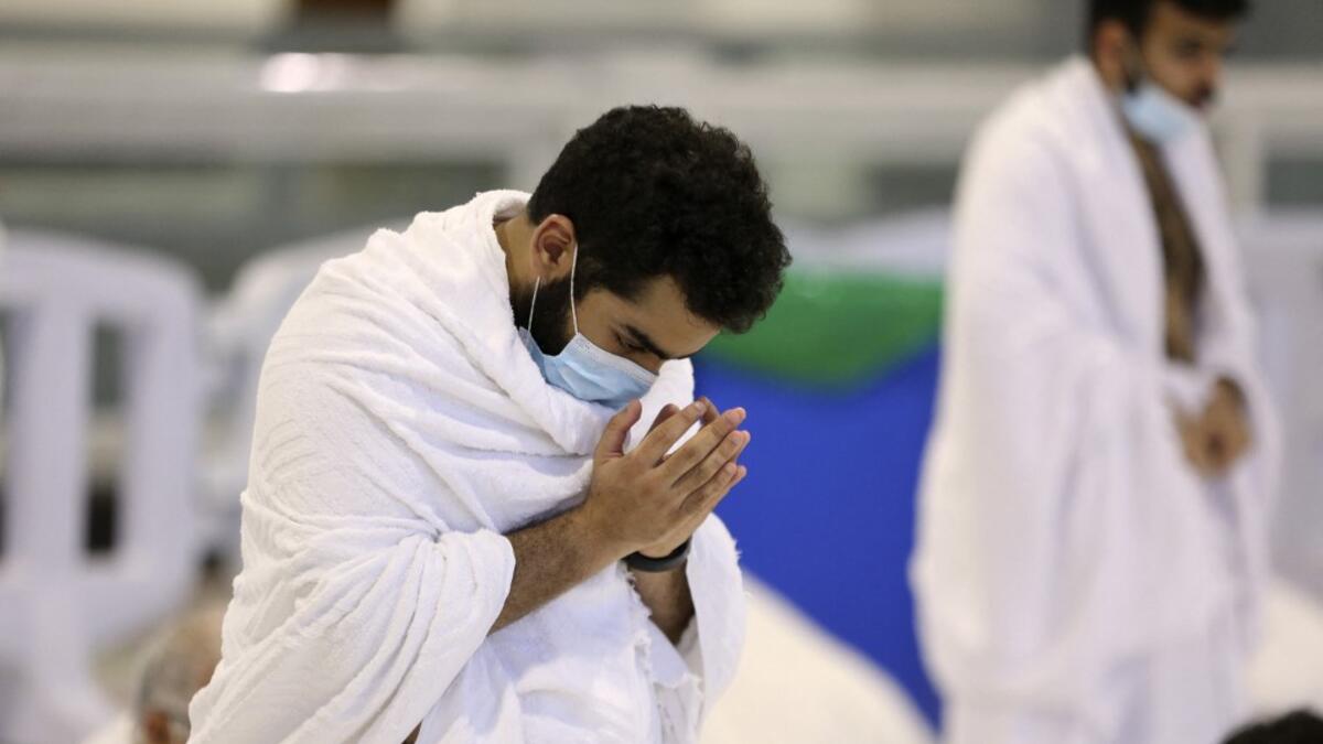 Immunised pilgrims in Mecca