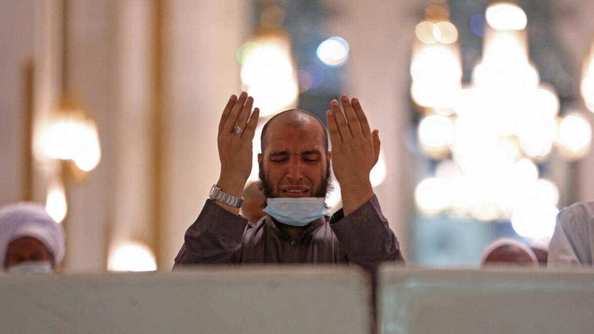 Immunised pilgrims in Mecca