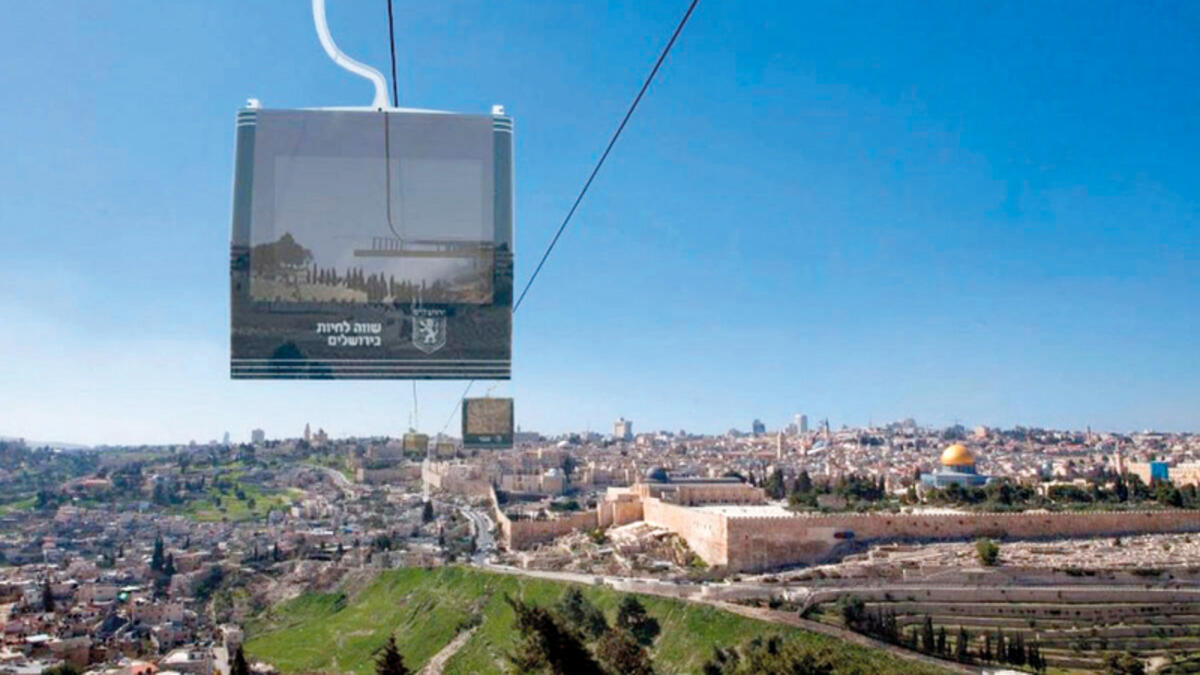 مشروع القطار الخفيف (التلفريك): يهدف إلى رفع أعداد المستوطنين القادمين إلى المدينة المحتلة، واقتحام المسجد الأقصى، ورصدت له سلطات الاحتلال ميزانيات ضخمة، وسيكون قادرًا على نقل 3000 شخص في الساعة، باستخدام 72 عربة تتسع كل واحدة منها لعشرة أشخاص.