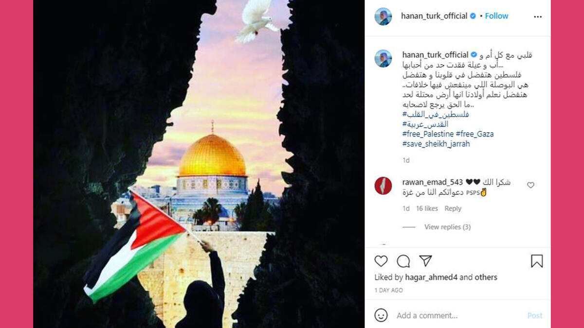 Former Egyptian actress Hanan Turk