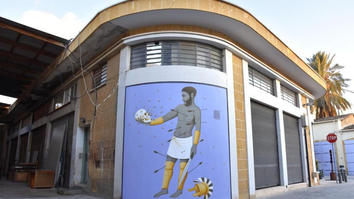 Fikos tries to combine ancient Greek mythology with the Byzantine iconography