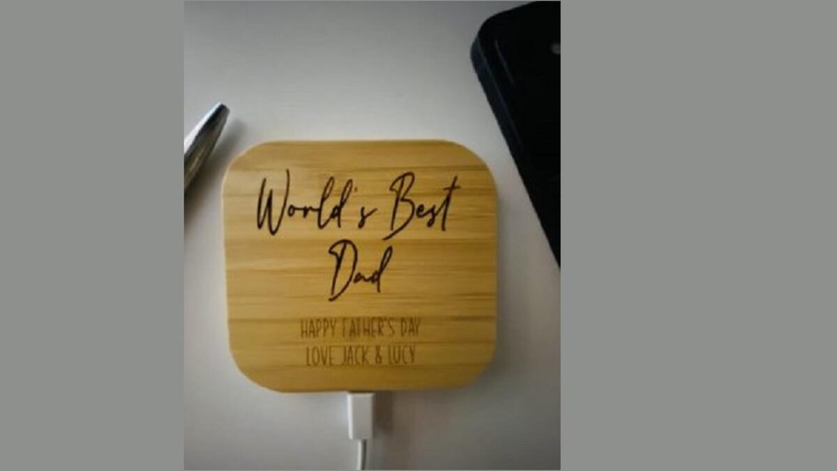 3. Personalised wireless charger