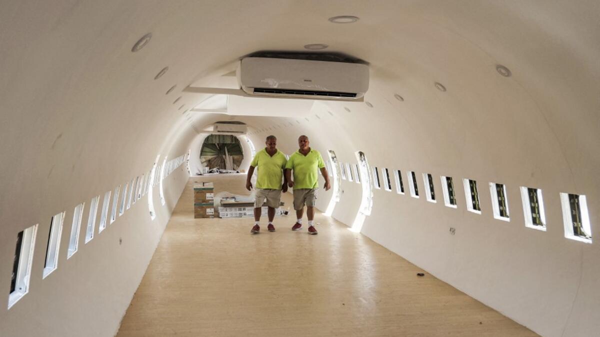 Palestinian twin turn airplane into a restaurant