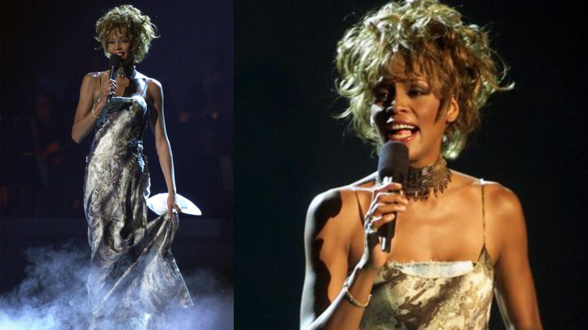 whitney houston at the bet awards, 2001.
