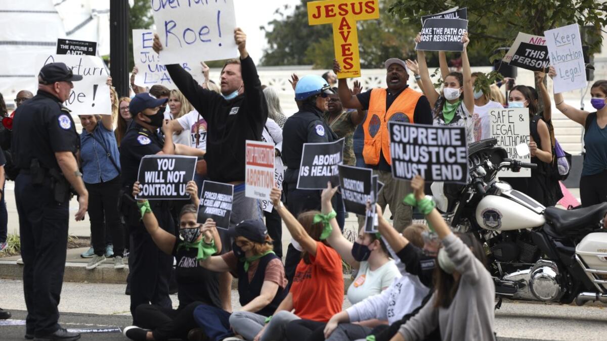 Pro-choice and Anti-abortion Activists Protest in the US
