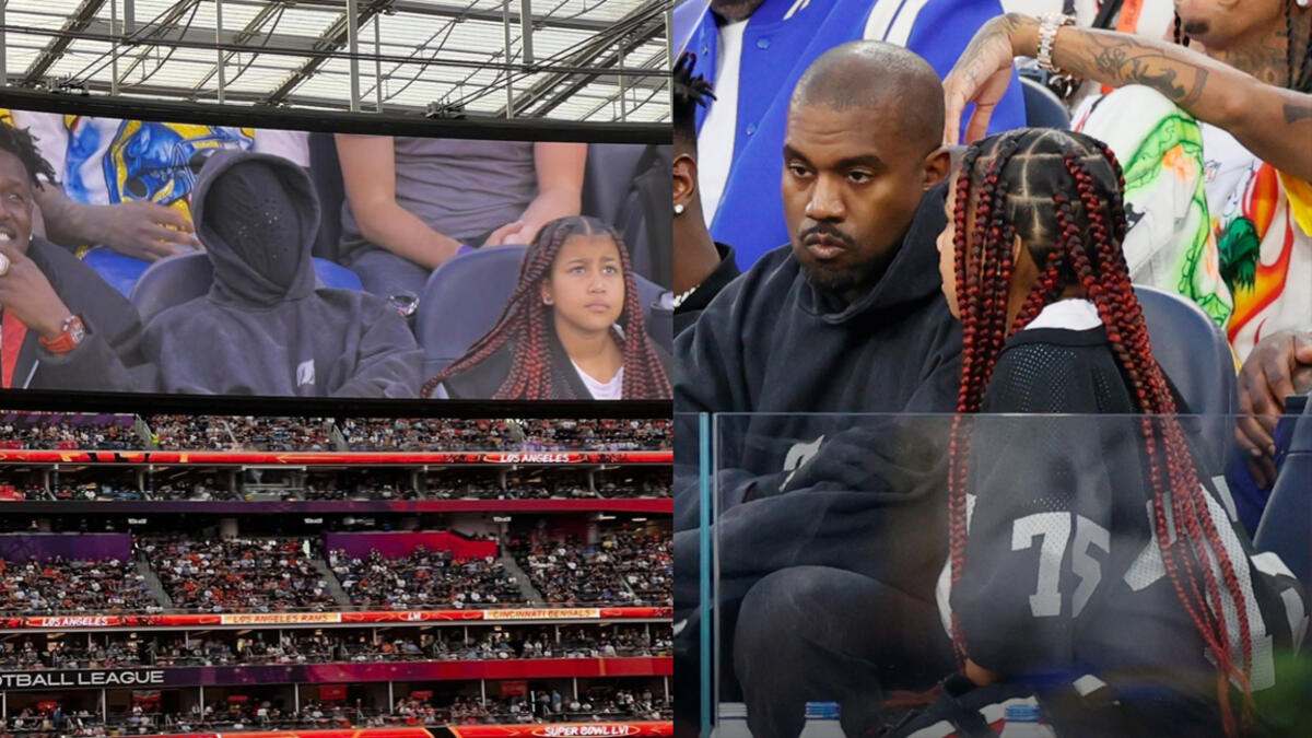 Kanye West gets booed by the crowd at the Super Bowl