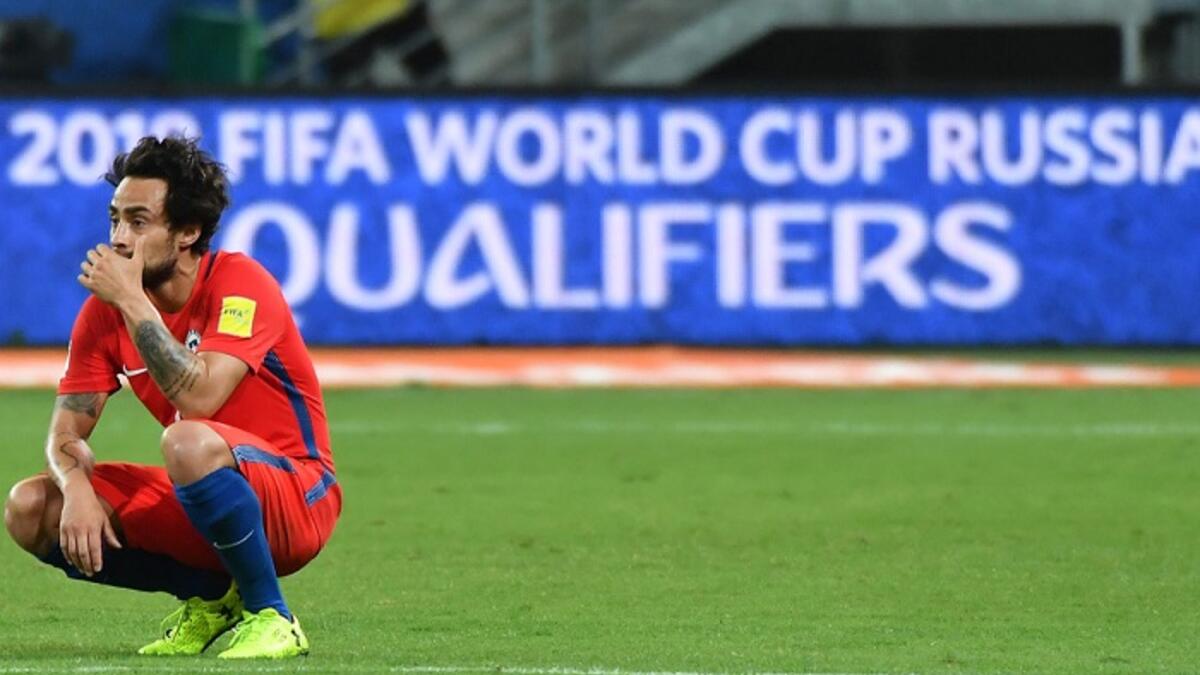 تشيلي: للمرة الثانية على التوالي، فشلت تشيلي في الوصول إلى كأس العالم.