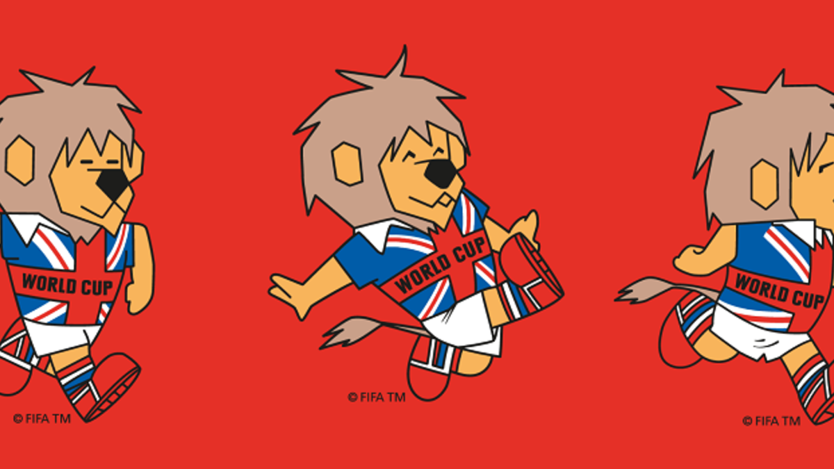 الأسد ويلي: عبارة عن شكل الأسد، وهو رمز نموذجي لإنجلترا، يرتدى قميص علم المملكة المتحدة مع كلمة كأس العالم، صممه رسام كتب الأطفال ريج هوي.