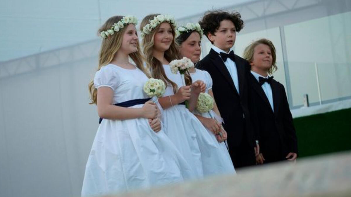 Harper Beckham was a bridesmaid