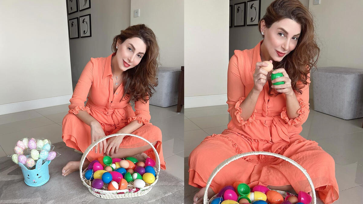 Yara and her plastic egg basket