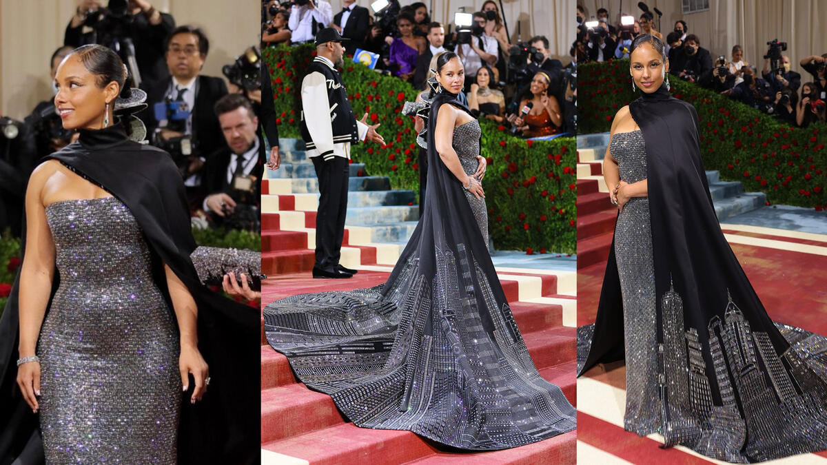 Alicia Keys in Ralph Lauren and Tiffany & Co.