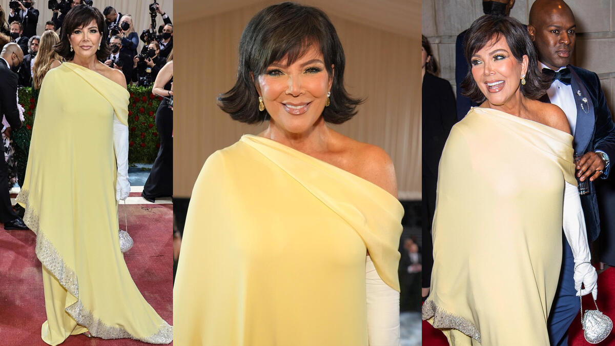 Kris Jenner in Oscar de la Renta.