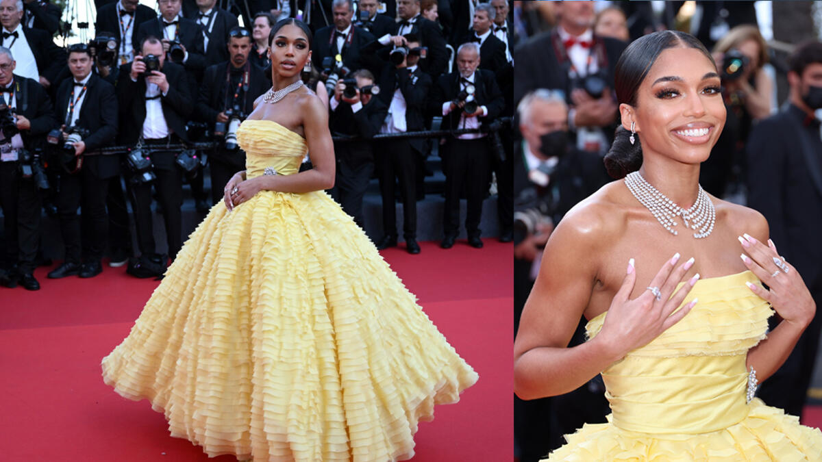 Lori Harvey in Alexandre Vauthier