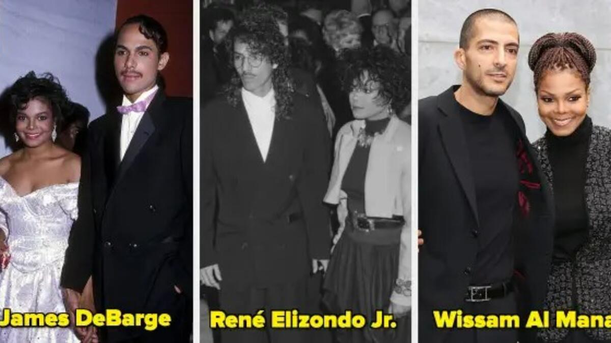 المغنية جانيت جاكسون: تزوجت من المغني جيمس ديبارج (1984-1985) ومن ثم من الراقص رينيه إليزوندو جونيور (1991-2000) وبعدها من الملياردير وسام المانع (2012 إلى الوقت الحاضر).