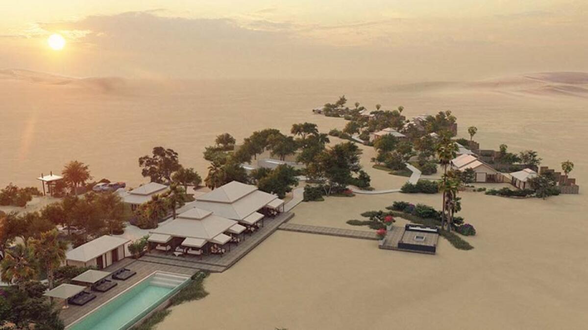 اوتبوست البراري: منتجع يجمع بين الطبيعة الخلابة والكثبان الرملية المرتفعة وتجارب الاستدامة والضيافة الفاخرة في محمية طبيعية فريدة من نوعها في العالم بالإضافة إلى علاجات السبا وتجارب الطهي الاستثنائية، تقع في بلدية الوكرة جنوبي شرق البلاد، على طول الحدود مع السعودية.