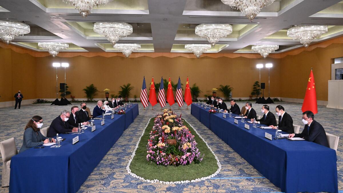 The meeting of the US-Chinese delegates in Bali