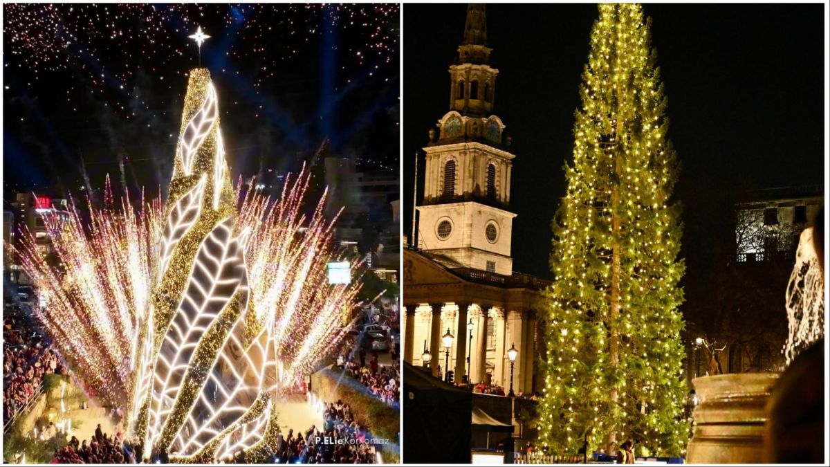 London Christmas tree lighting in London