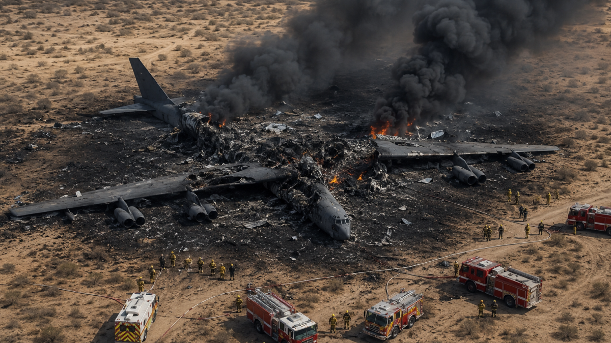 مقتل جميع 8 أفراد من طاقم قاذفة B-52 إثر تحطمها خلال رحلة اختبار روتينية