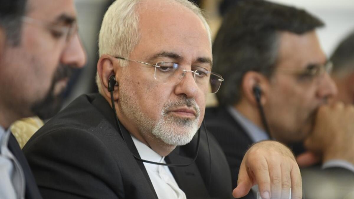 Iran's Foreign Minister Mohammad Javad Zarif attends a meeting with his Russian and Turkish counterparts in Moscow on April 28, 2018. Alexander NEMENOV / AFP