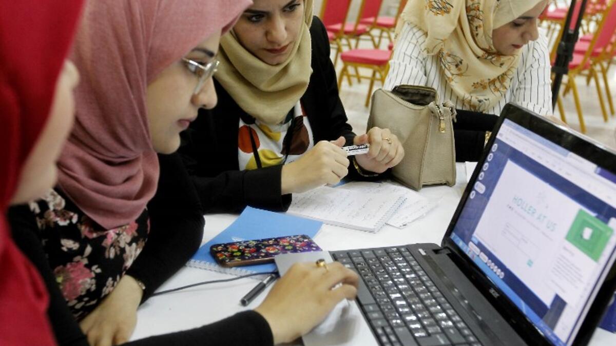 The first murmurs of this creative spirit were felt in 2013, but the Islamic State group's sweep across a third of the country the following year put many projects on hold.
SABAH ARAR / AFP