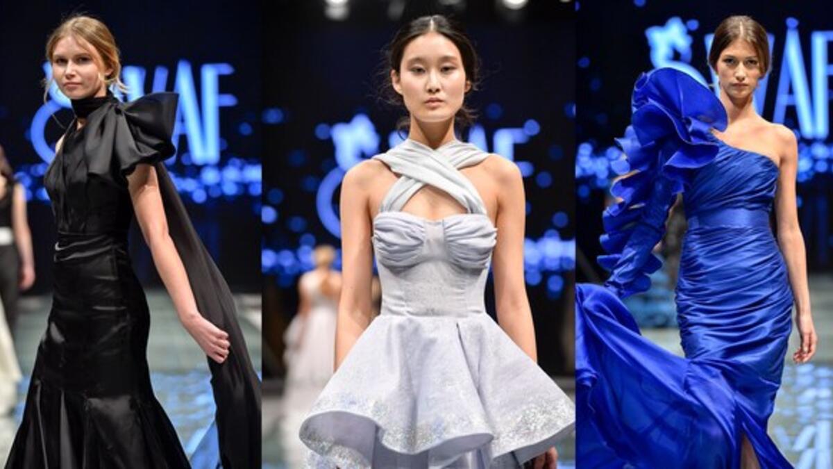 كما قدّمت فساتين أعراس وتنويعات من حرير الأورغنزا حاولت النساء الحاضرات تصويره لكن التصوير كان ممنوعًا.