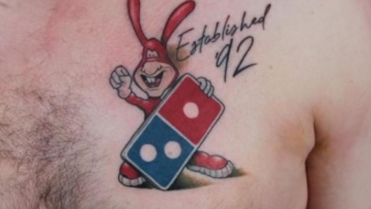 Tattoo can be any colour, it must be at least 2cm (Instagram)