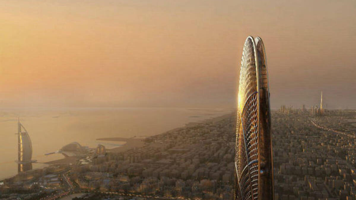 يقع البرج في منطقة الصفوح بدبي بالقرب من برج العرب، وسيكون حاطًا بمنطقة سكنية وتجارية متعددة الاستخدامات، كما أنه سيطلق على المنطقة اسم "داون تاون جميرا".