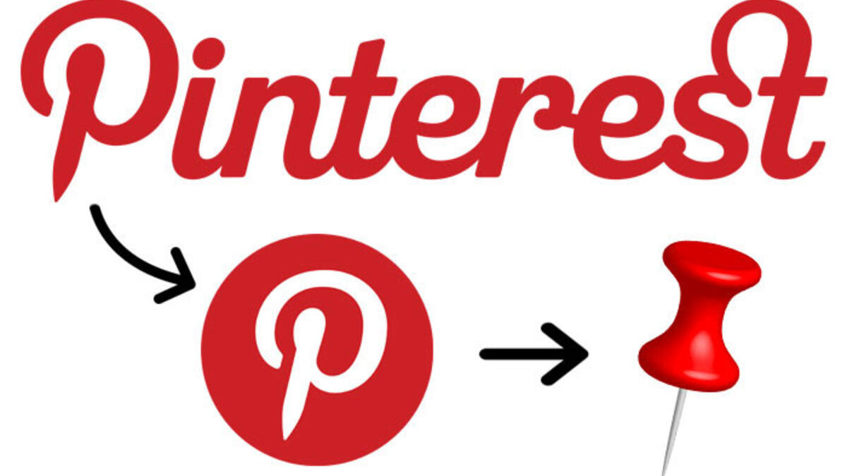 Pinterest: حرف الP في هذا الشعار هو فعلياً دبوس والذي يعكس معنى الشعار أو الهدف من الموقع وهو أن يقوم المستخدم بتعليق ما يعجبه على لوحه المجازي باستخدام الدبوس.