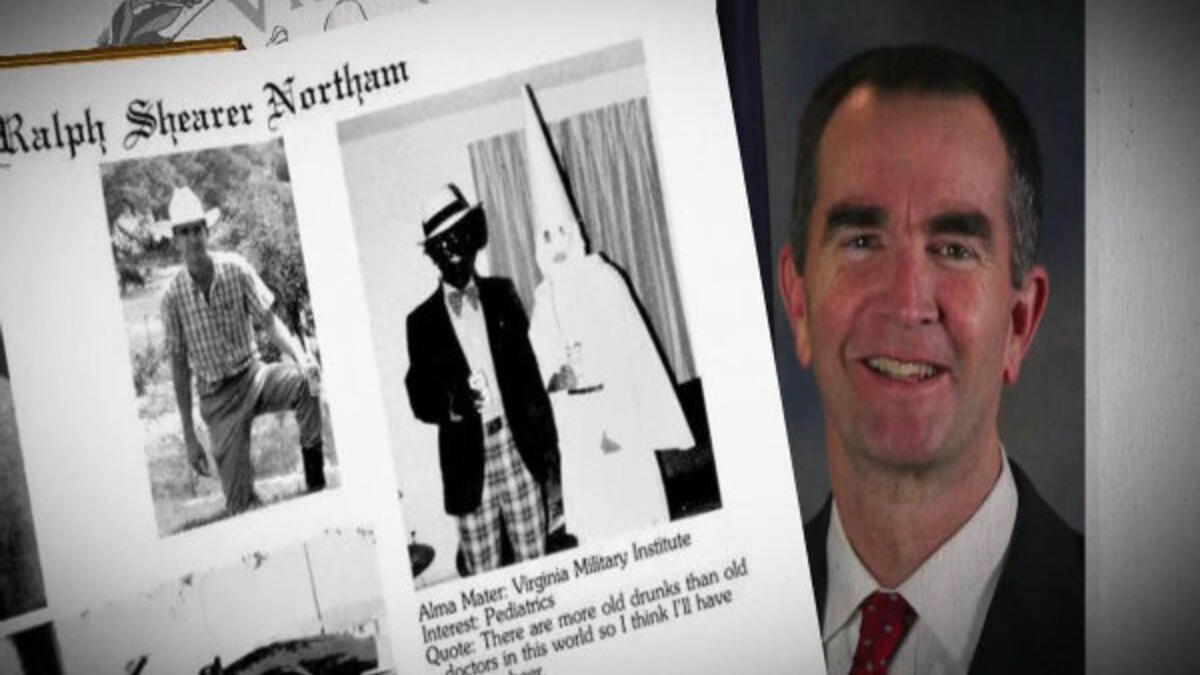 وأخيرًا حاكم ولاية فيرجينيا الديمقراطي "رالف نورثام": قدم بيانًا أعرب فيه عن أسفه وندمه لظهوره في هذه الصورة حتى اعتبر ظهوره أمرًا عنصريًا وعدوانيًا واضحًا.