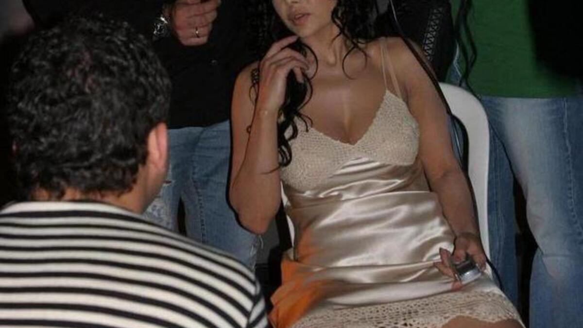 She normally generates a stir by her seductive dresses, provocative dancing, and just general controversial behavior for a lady in the Middle East, or elsewhere for that matter.