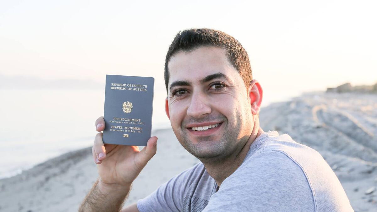 Stanton started with Muhammed from Iraqi Kurdistan, who he photographed first in 2014. By the time they met again in 2015, he’d been loaded at gunpoint onto a boat to Greece, spending three days in jail before walking to Albania. He reached Austria a month later, and was given a travel document almost a year on. (Austria)