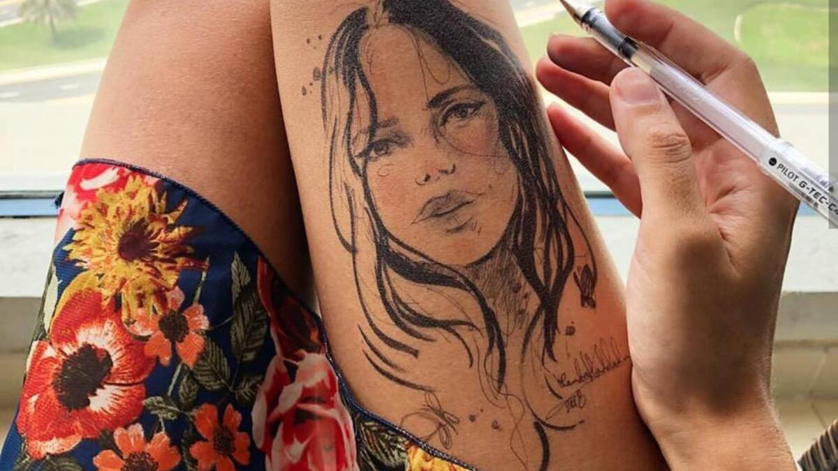 Randa Haddadin usually uses her body instead of using papers. (Facebook)