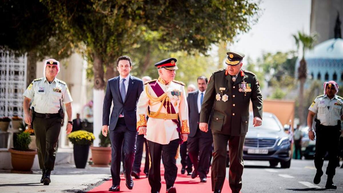 King Abdullah II inaugurates the third ordinary session of the 18th Parliament. (Faceook/ @RHCJO)