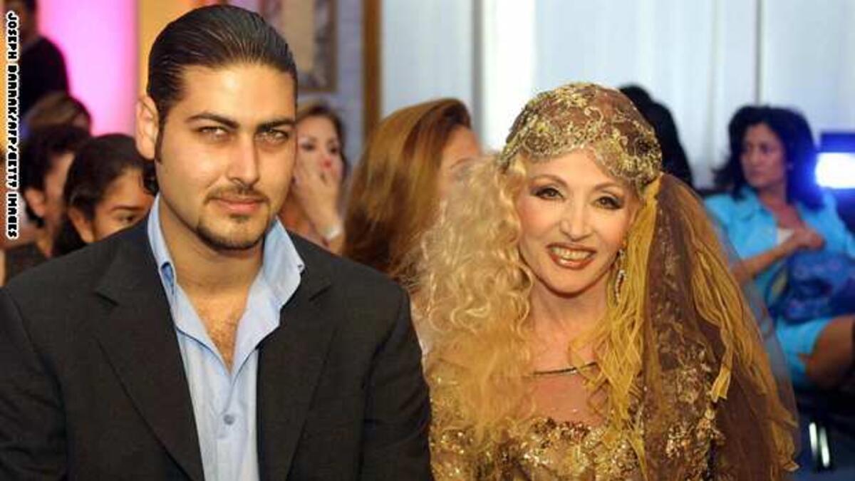 الفنانة الراحلة صباح الشحرورة و عارض الأزياء  فادي لبنان حيث كان أصغر منها بـ 25 عامًا