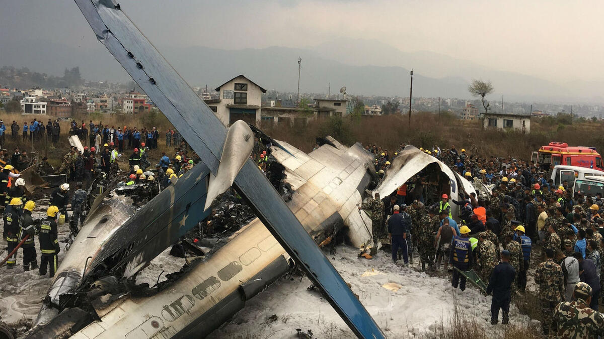 -مارس/ آذار 2018: قتل أكثر من 50 شخصًا في تحطم طائرة انطلقت من دكا ببنغلادش فى مطار عاصمة نيبال كاثماندو.