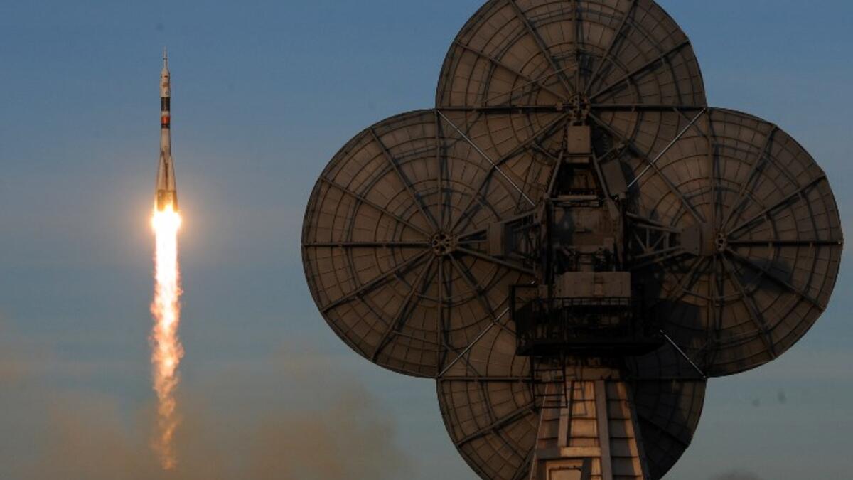 Russia's Soyuz MS-11 spacecraft carrying the members of the International Space Station (ISS) expedition 58/59, blasts off to the ISS from the launch pad at the Russian-leased Baikonur cosmodrome on December 3, 2018. 
Kirill KUDRYAVTSEV / AFP