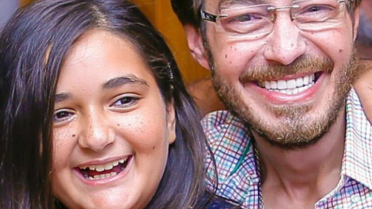 Ahmed Zaher and his daughter Malak